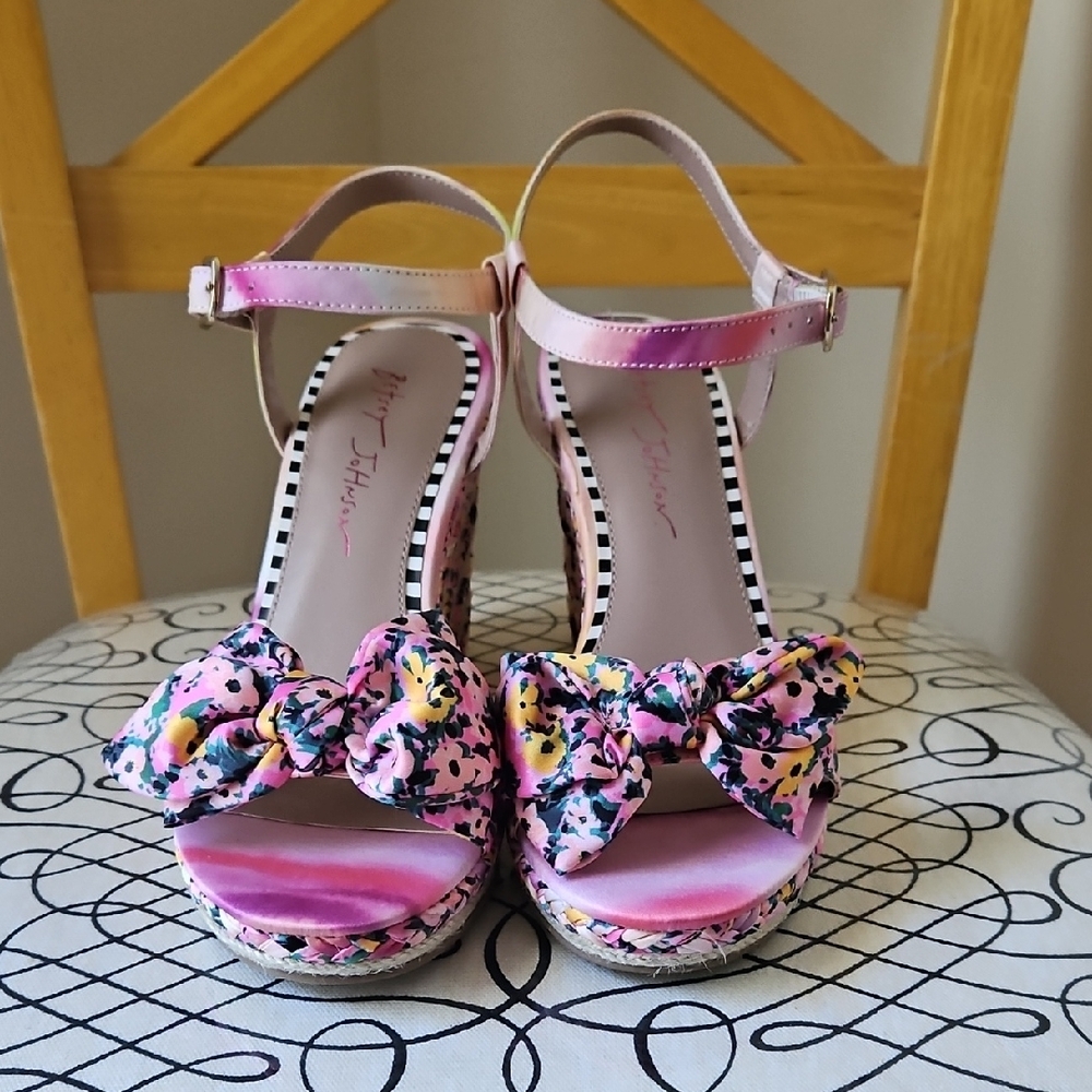 Betsey Johnson Pink Multi-Color Women's Sandals